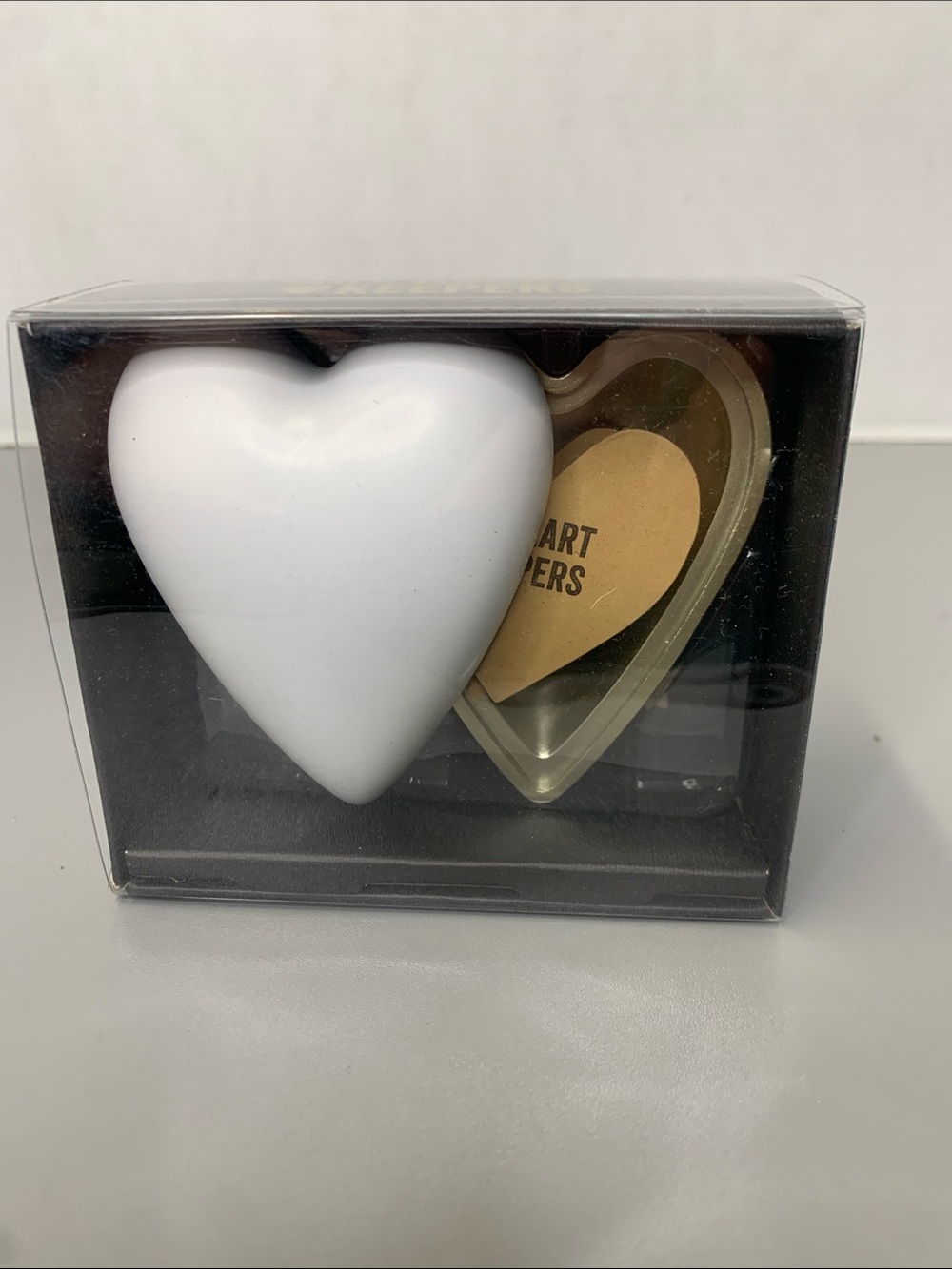 Demdaco White Heart Paintable Trinket Box